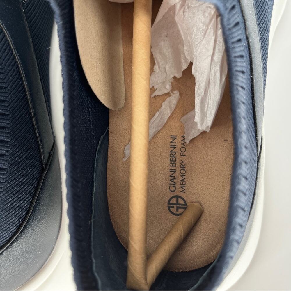 Giani Bernini Floraa Knit Sneakers Navy Memory Foam - Size 9 - Picture 9 of 14